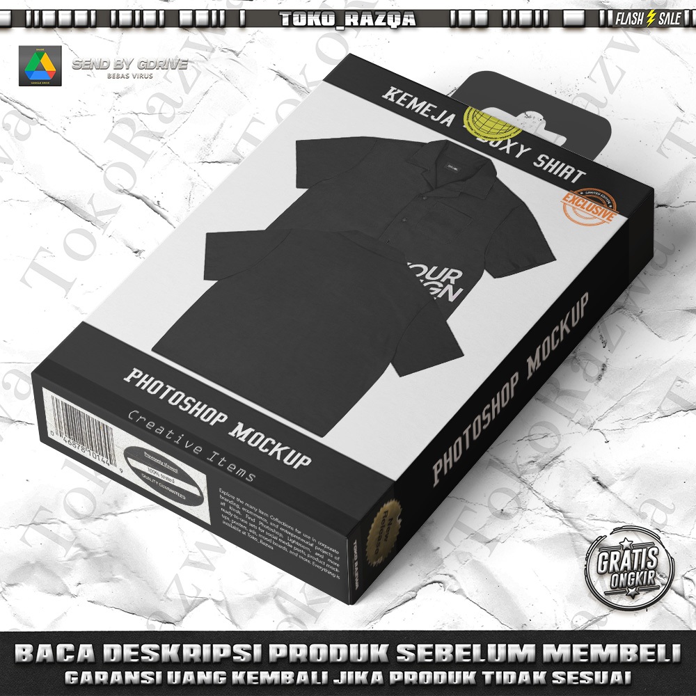 120924 - Kemeja - Boxy Shirt - Depan Belakang - Photoshop Mockup