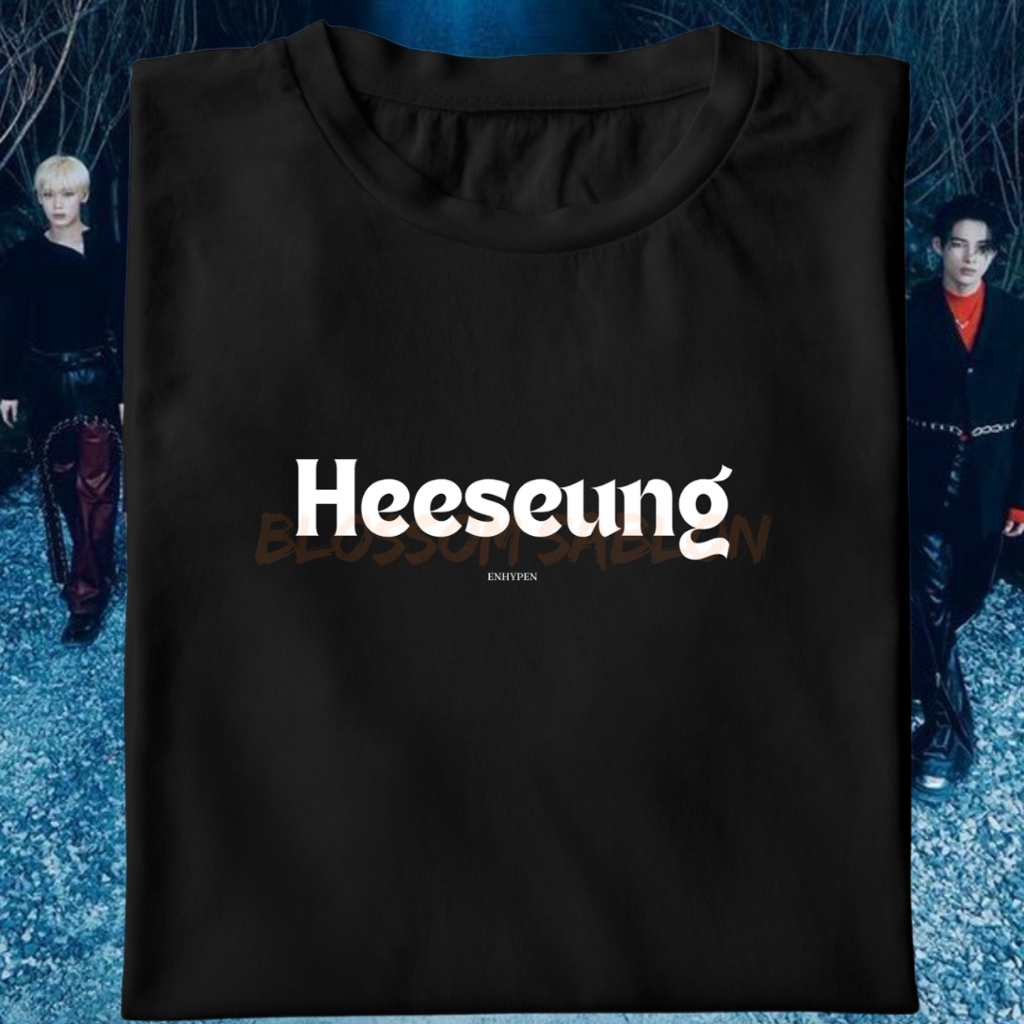 Kaos Heeseung Nama // Katun Combed 24s Jungwon Heeseung Jay Jake Sunghoon Sunoo Ni-ki Enhypen Engene