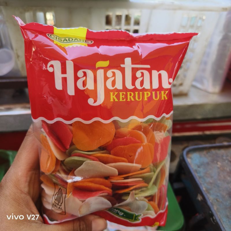 

kerupuk hajatan kerupuk merah putih rasa bawang 250g