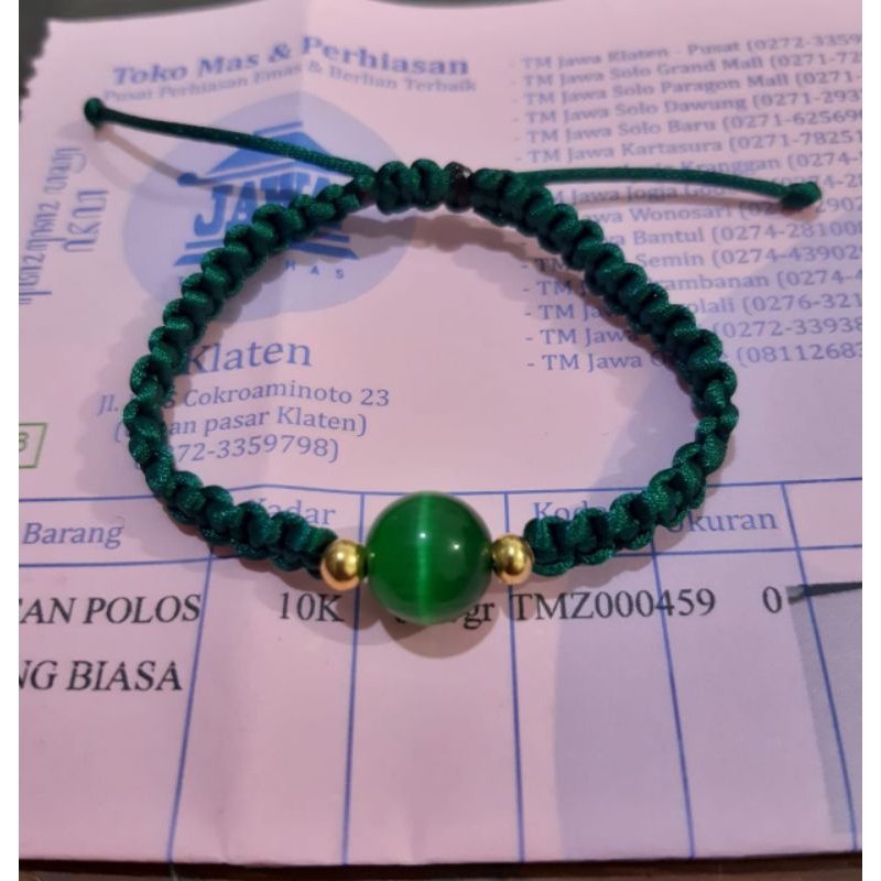 Gelang Tali Anyam Variasi Emas Semar Jawa