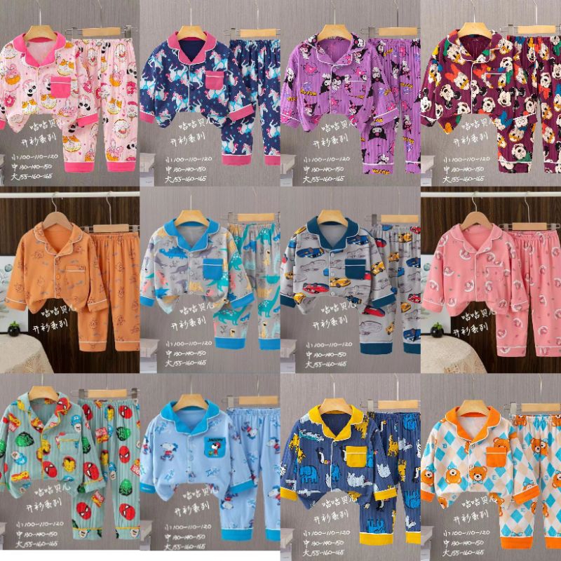 PIYAMA ANAK/BAJU TIDUR ANAK PREMIUM  JIJIBEIER 1-9tahun(PPK)