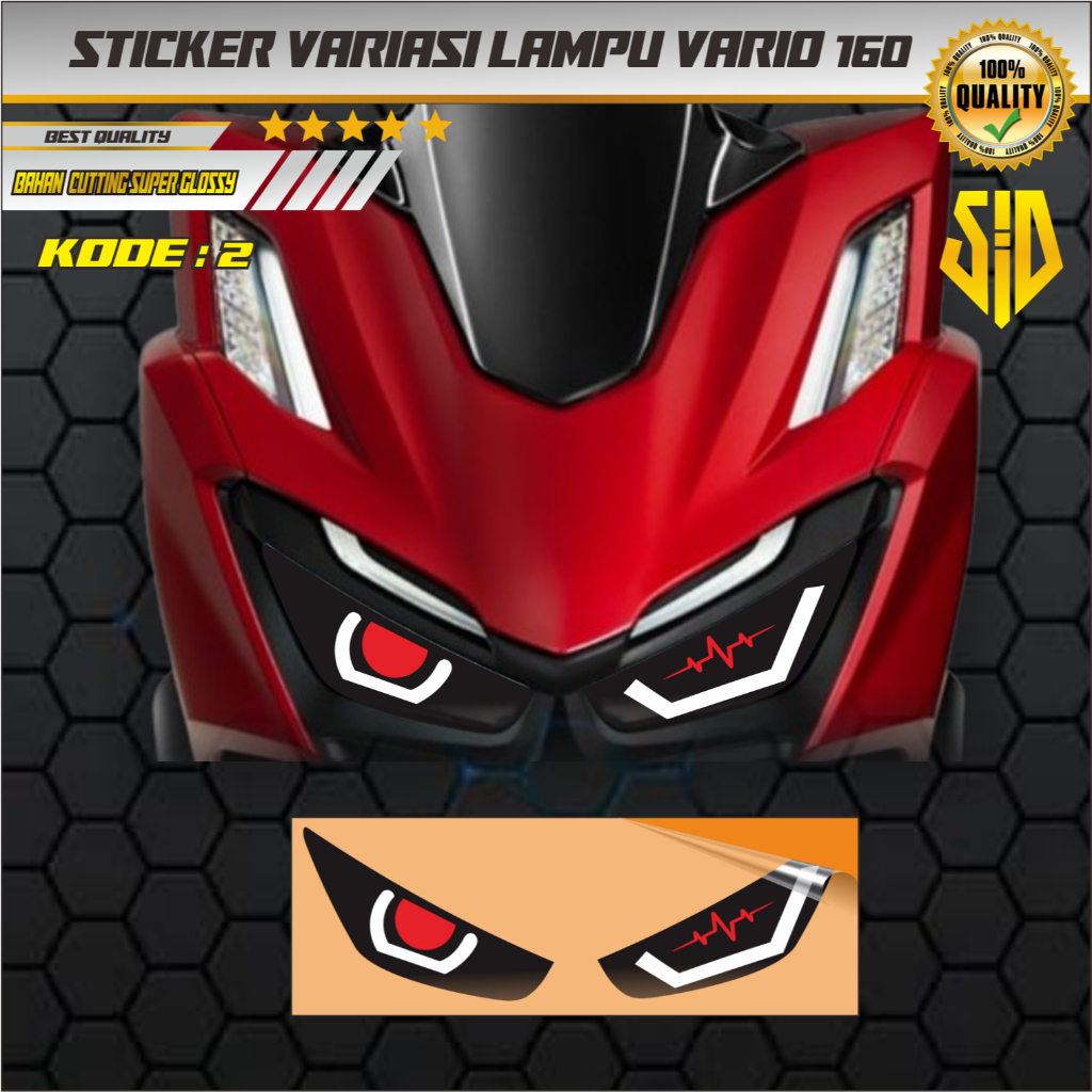 STIKER LAMPU VARIO 160 / STICKER LAMPU DEPAN MOTOR VARIO 160 NEW-STIKER ALIS LAMPU DEPAN VARIO 160 /