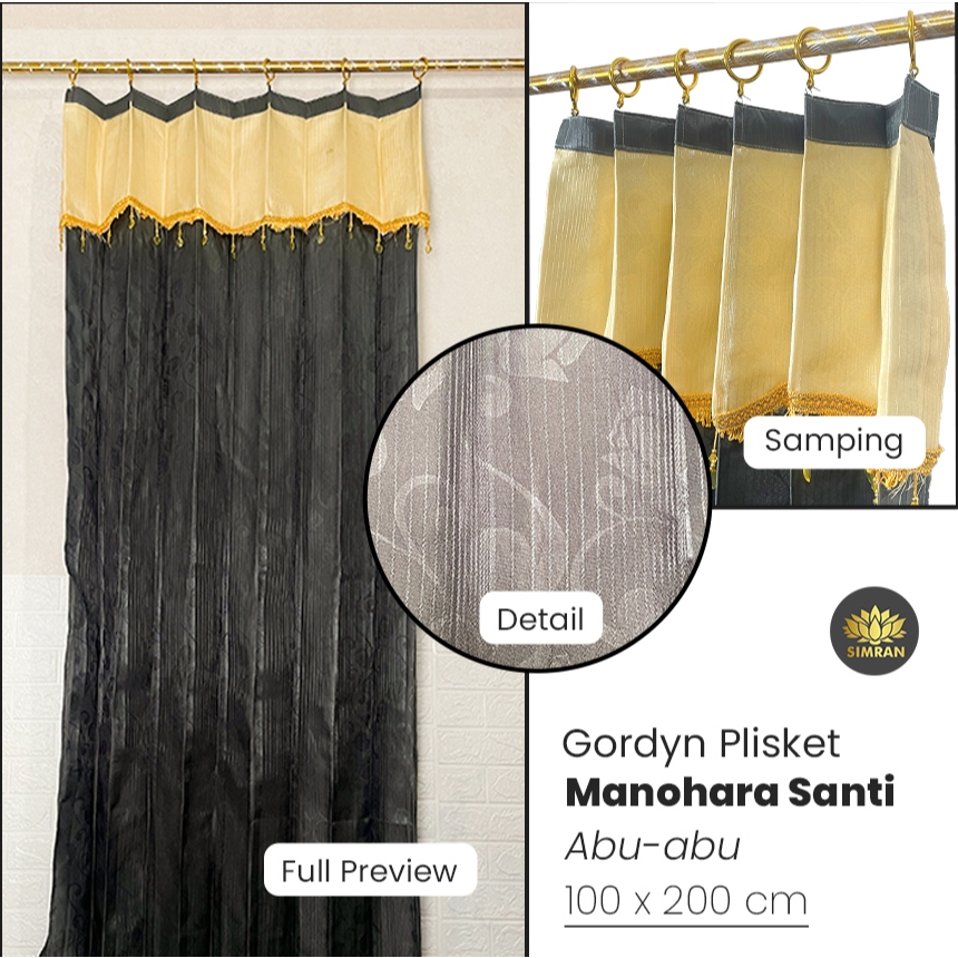 GORDEN PLISKET PONI RENDA PINTU HORDEN JADUL GORDYN ANTIK POLOS TERMURAH MANOHARA SATIN