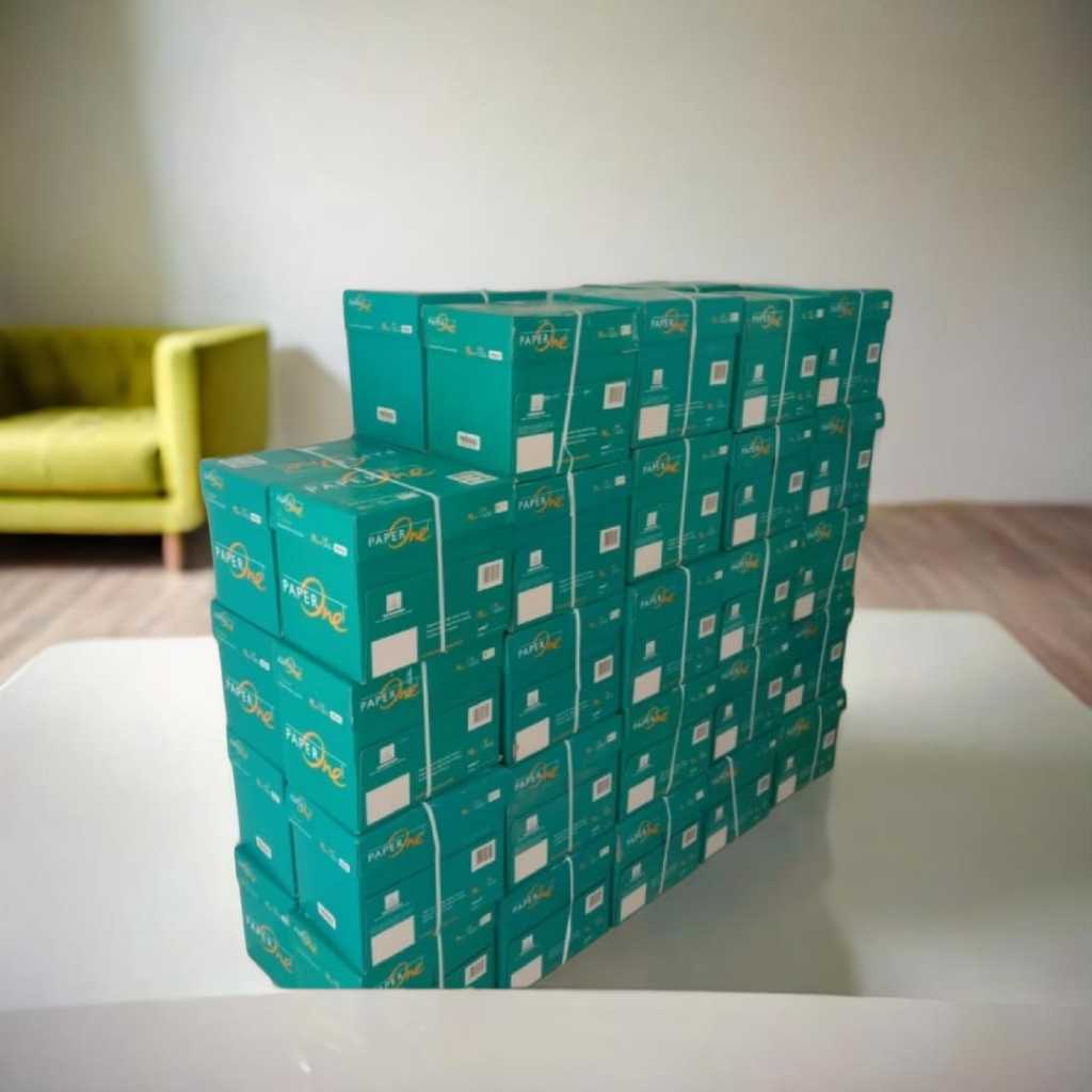 

Kertas A4 paperOne 75gr copier 1box 2500 lembar kertas HVS