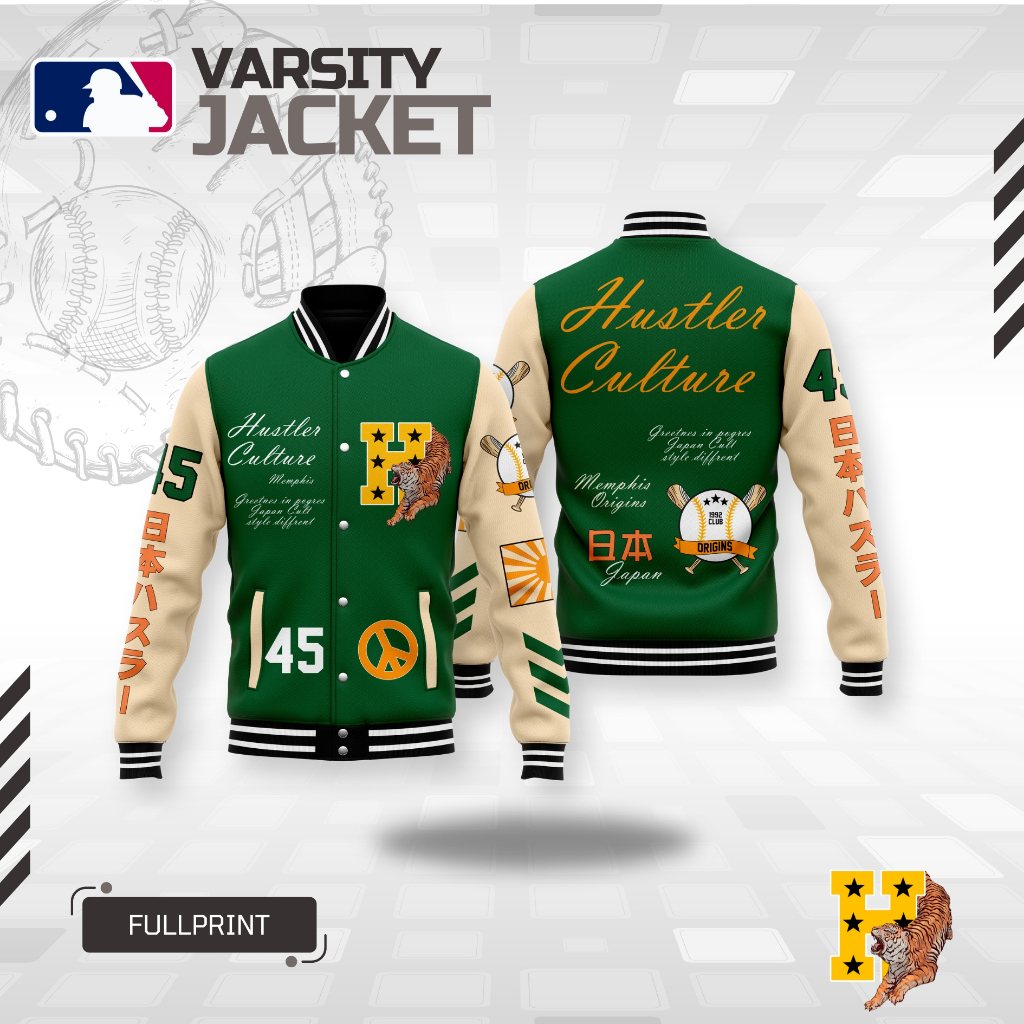 VARSITY JAKET BASEBALL HUSTLE CULTURE TIGER