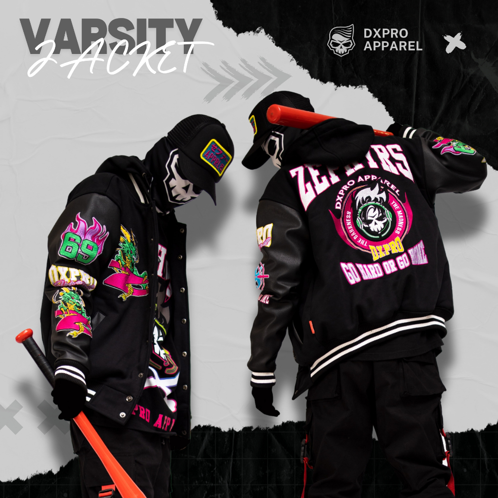 Jacket Varsity Hoodie CHAOS Zephyrs Bordir