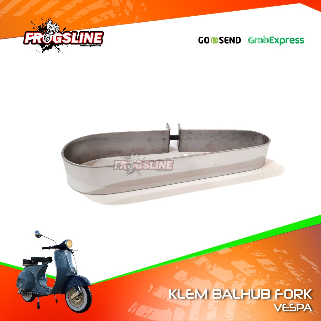 Klem balhub fork vespa - Pengaman pala babi fork vespa - Balhub fork kaki 3 Vespa Super Sprint Ps Vb