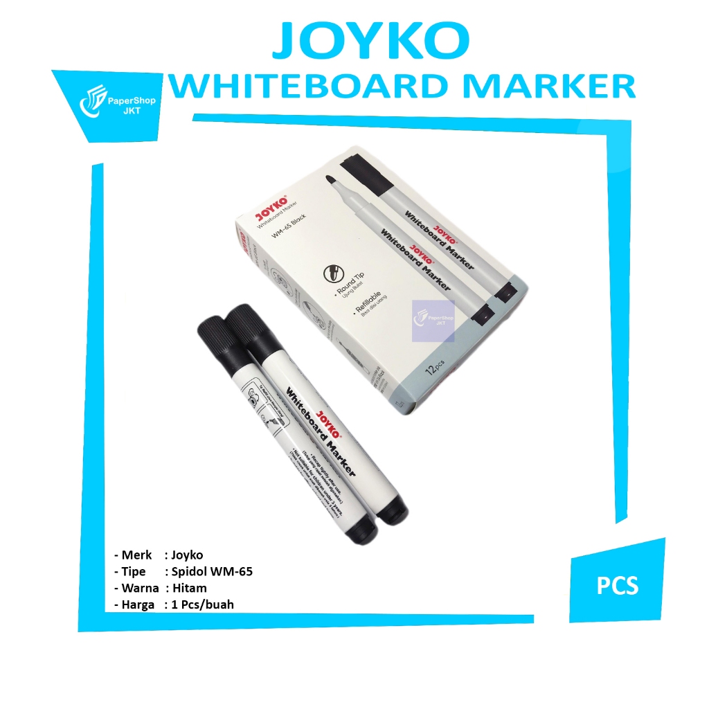 

JOYKO - Spidol Papan Tulis Dapat Dihapus WM-65 Whiteboard Refillable - PCS