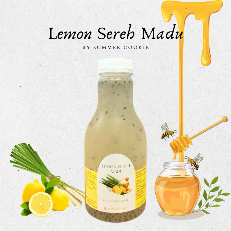 

Summer Cookie - Lemongrass Lemon Honey with Basil Seeds 250 ml