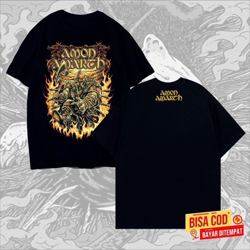 kaos pendek band metal luar AMON AMARTH original distro - kaos pendek BAND METAL AMON AMARTH band lu