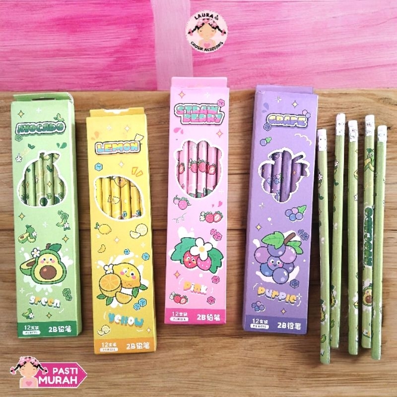 

Pensil Tulis Karakter Anak 12pc HB Stasionary 1 Box 1 Lusin Kartun Alat Tulis Grosir Lusinan Sanrio Viral