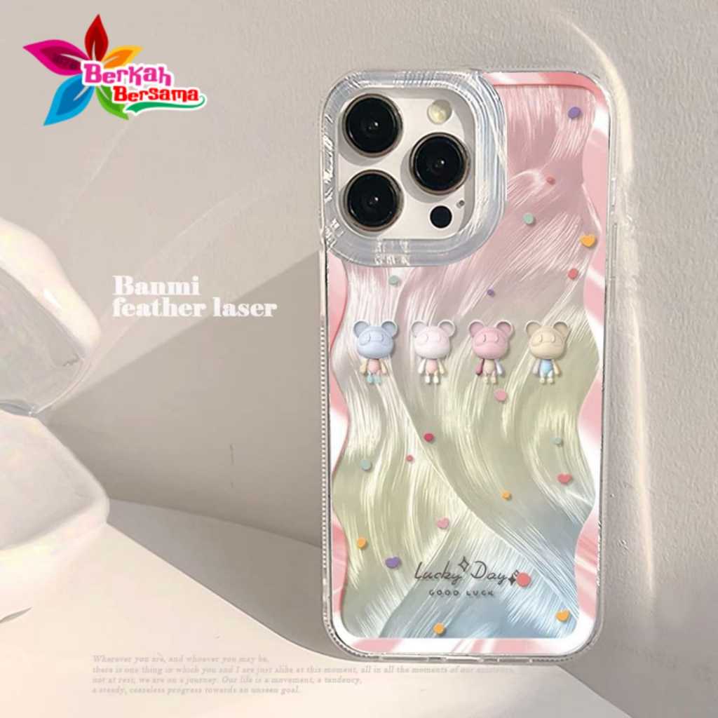 SS949 Softcase Silikon Feather Case Lucky Day Bear Casing Hp Compatible For XIAOMI REDMI NOTE 7 8 9 