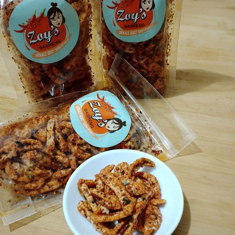 

Basreng pedas daun jeruk cemilan kekinian