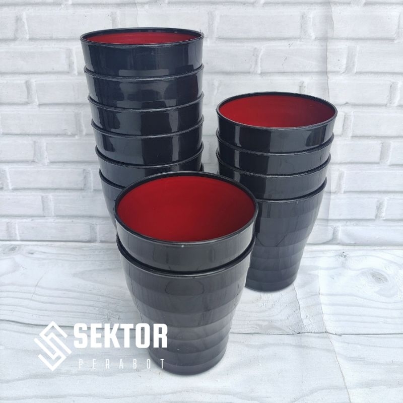 SATU LUSIN/12 PCS Gelas Ramen New Cornelius Polos - Gelas Harian - Gelas Plastik Satu lusin - Gelas 