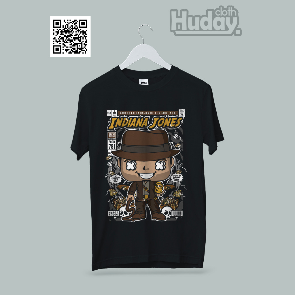 kaos indiana jones baju atasan premium cotton cod