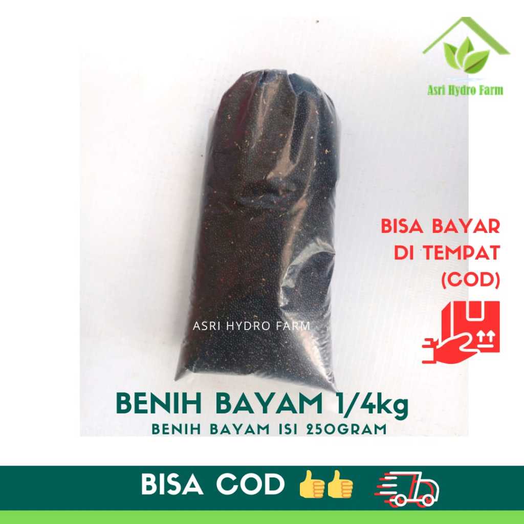 BENIH BAYAM 1/4KG / 250GRAM / 2,5ONS bayam cabut biji sayur bayam 1/4kg