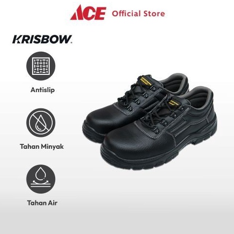 Serbuuuu Ace Krisbow Ukuran 4 Hercules Sepatu Pengaman 4 Inci Srss  Hitam Safety Shoes Pengaman Kaki