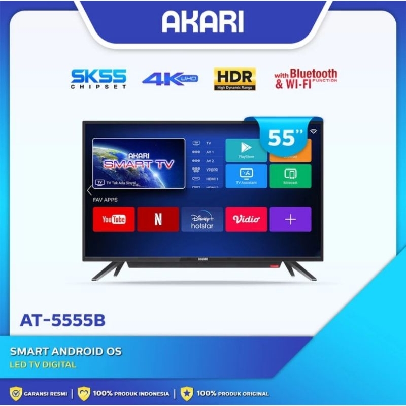 AKARI UHD ANDROID TV 4K 55INCH AT-5555B