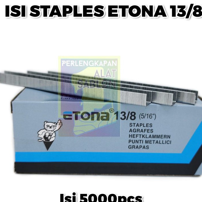 

HARGA BERSAHABAT ISI STAPLES ETONA 138 5pcs TACKER