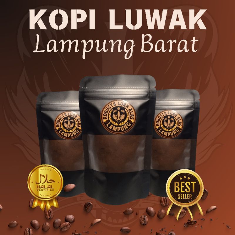 

Kopi Bubuk Luwak Alas Robusta Lampung Barat Asli Murni Kualitas Premium