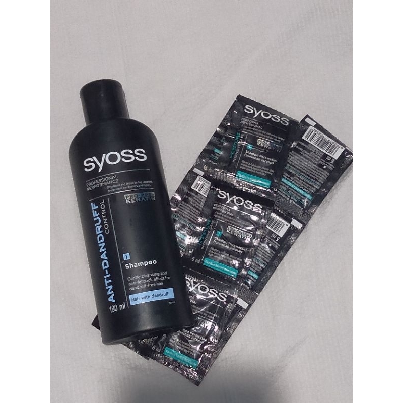 shampo syoss 190 ml bonus satu renceng shampo syoss isi 12 sachet