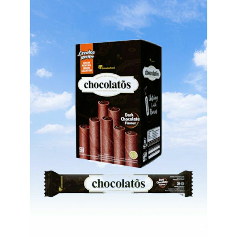 

Chocolatos Wafer Stik Dark Chocolate (1 box isi 24 pcs)