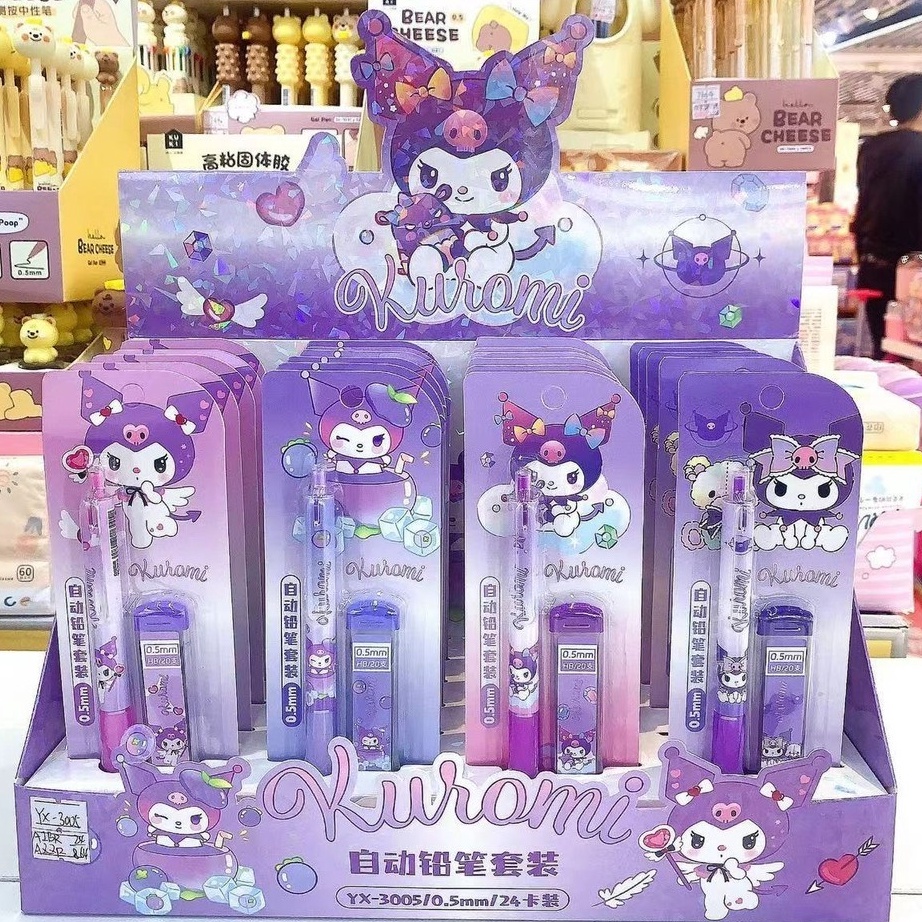 

TOP PENSIL MEKANIK KURO 5MM PENSIL MEKANIK FREE REFILL MOTIF SANRIO KUROMI