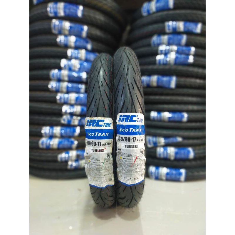 Ban Motor IRC ECOTRAX 70/90-17 80/90-17 90/90-17 Tubeless Ring 17 Gratis Pentil Supra Revo Jupiter B