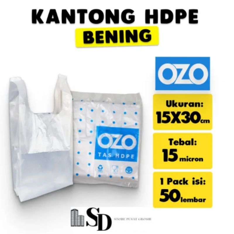 KANTONG PLASTIK KRESEK BENING TEBAL UK 15X30 HDPE