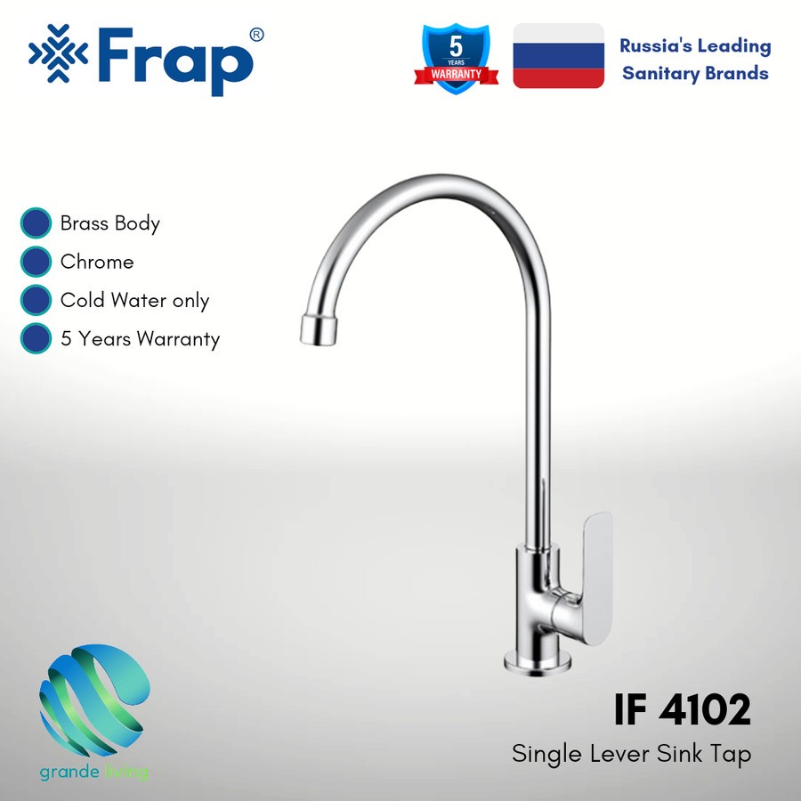 FRAP Kran Sink Dingin Kuningan Keran Dapur Meja IF 4102