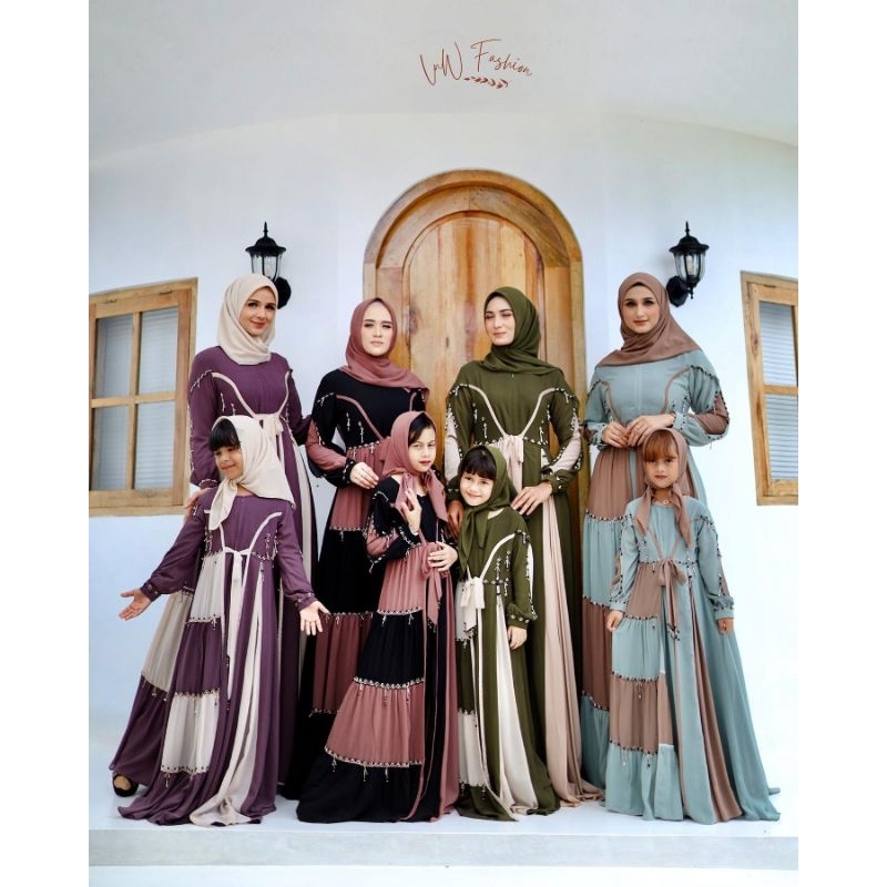 medina dress lnw original/gamis couple original/couple ibu anak