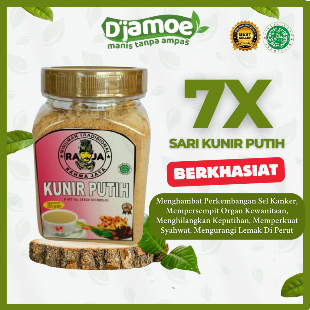 

Jamu Kunir Putih Bubuk Alami Kunyit Serbuk Original 250Gram |Jamu|Obat Herbal|Tradisional|Grade A|