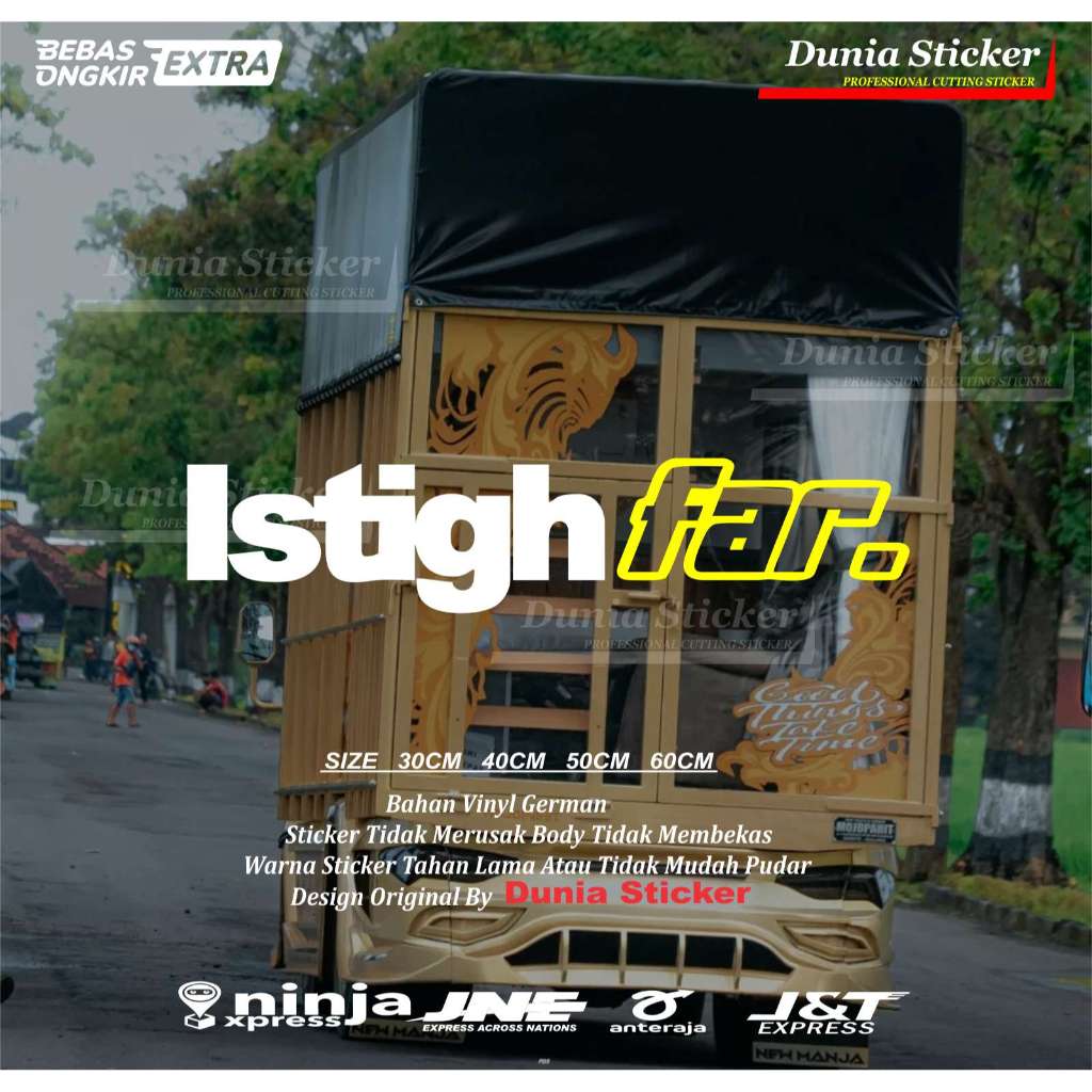 DS Stiker istighfar variasi kaca pintu mobil pickup truk sticker istighfar