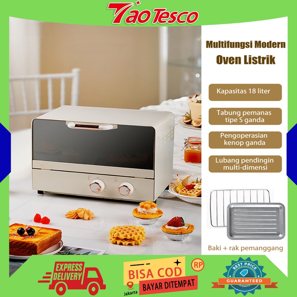 18L oven rumah tangga oven listrik mesin kue kue multifungsi mesin roti otomatis oven uap