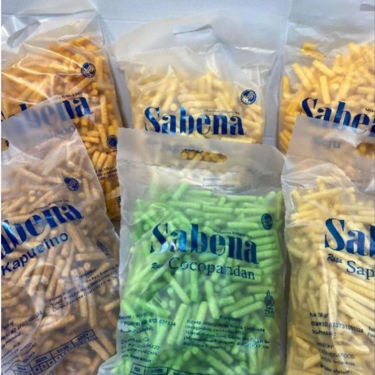 

Sabena Stik sabena Krispi Renyah gurih enak pedas manis cemilan sehat