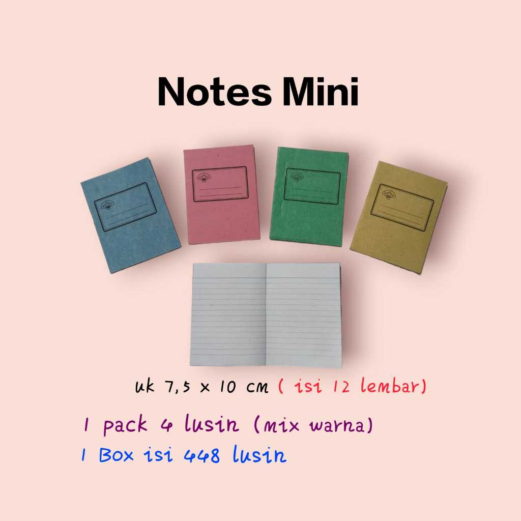 

Notes mini Kipas (1pack=48 pcs)/buku catatan/Note Mini