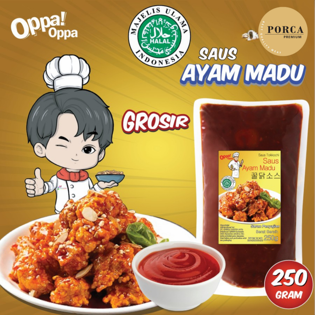 

Saus Ayam Madu Tokkochi Khas Korea - Honey Chicken Sauce - 250 Gram