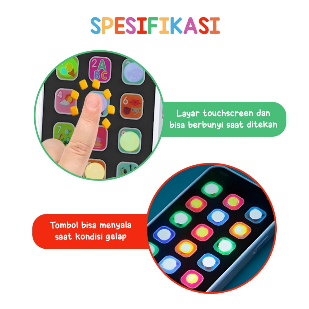Kidsland Mainan Musik Telepon Handphone Telfon Anak Bayi Smartphone Hp Laki Laki Perempuan Bunyi