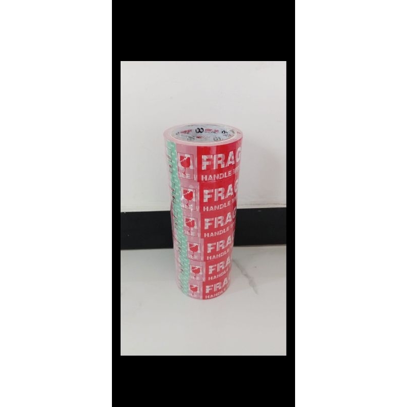 

Lakban Fragile putih 45x90 yard isi 6pcs