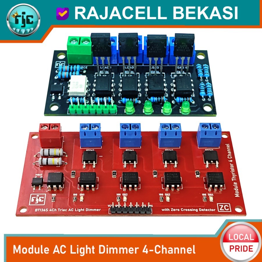 Module AC Light Dimmer 4-Channel Thyristor Triac Speed Controller Dimmer 220V AC