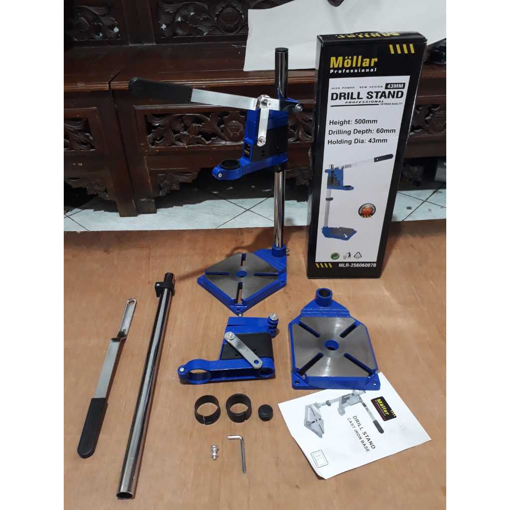 IRON base Drill Stand MOLLAR Dudukan Mesin Bor Tangan13mm 16mm penjepit mesin bor BASE BESI Tiang