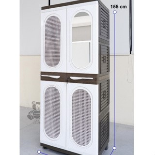 LEMARI PAKAIAN PLASTIK CLUB Justin Ultra Hanger KACA