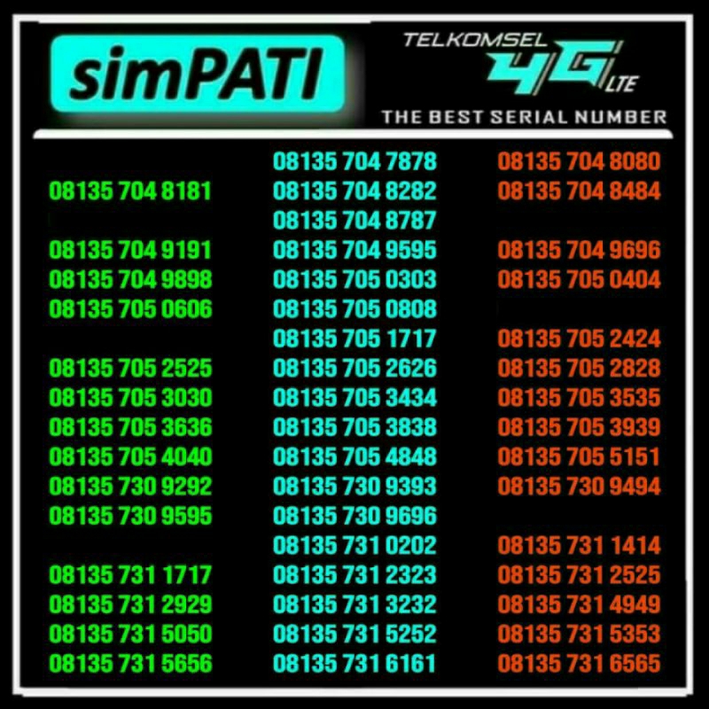 Nomor Cantik Telkomsel - Nomor Cantik Simpati - Nomor Cantik Telkomsel Simpati - Nomer Cantik Simpat