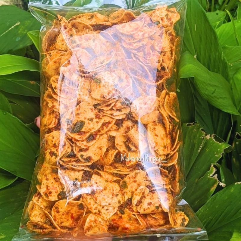 

Basreng Bulat Pedas Daun Jeruk 500gr cemilan makanan ringan