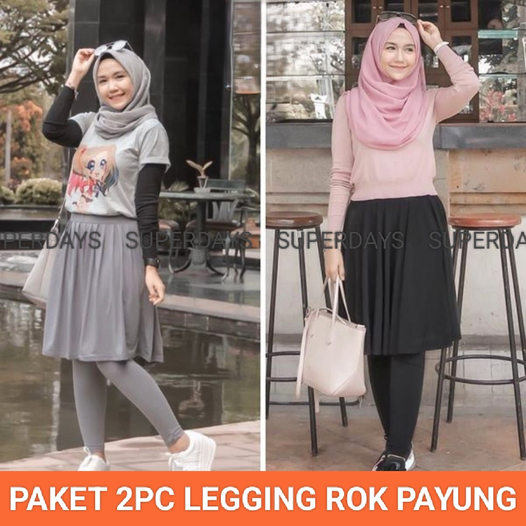 LEGGING ROK WANITA SPORT / ROK LEGGING WANITA OLAHRAGA/ CELANA ROK LEGGING