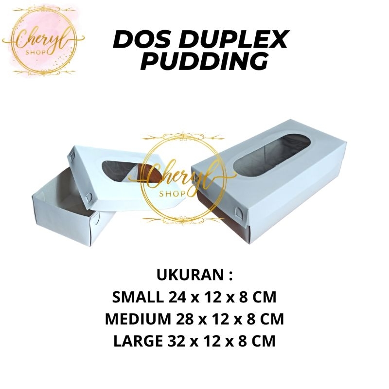 

(10 PCS) DOS / DUS KUE DUPLEX PUDDING PUTIH OVAL UK 24 x 12 x 8 CM & 28 x 12 x 8 CM & 32 x 12 x8 CM / Kardus Box Kotak Hampers Duplex Puding Putih Pval