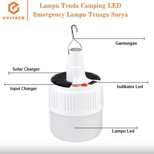 Lampu Tenda Camping LED Emergency Lampu Tenaga Surya