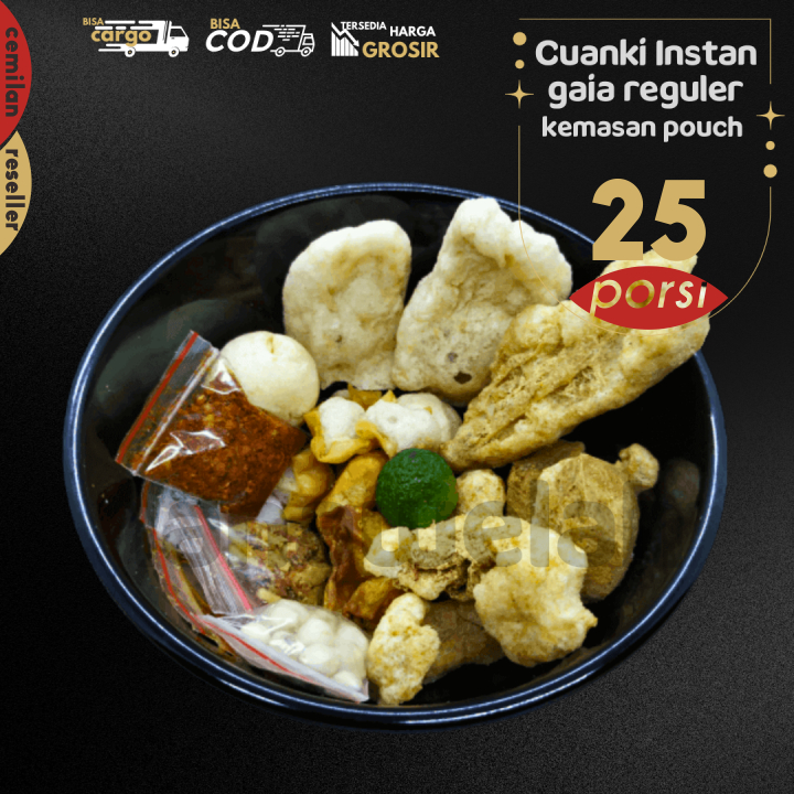 

HARGA RESELLER - 25pcs Cuanki Instan POUCH porsi 1 mangkuk by Lahawelah