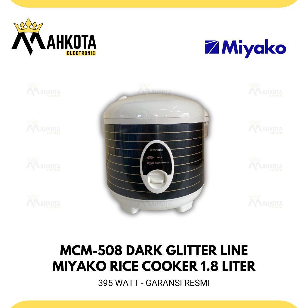 Miyako MCM-508 Dark Glitter Line Rice Cooker 1.8 Liter