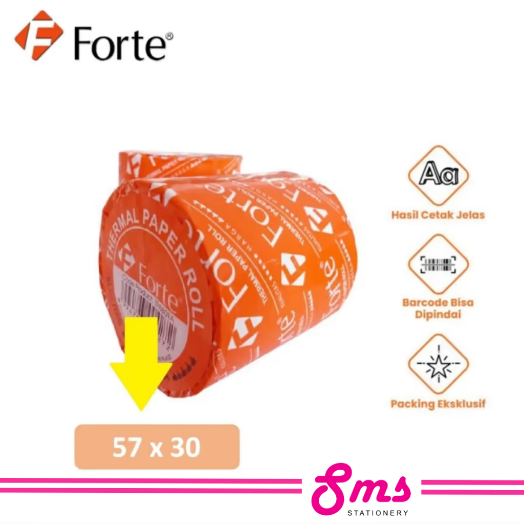 

Forte Kertas Struk Roll Kasir / Thermal 57x30mm